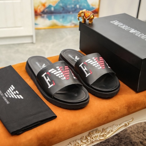 Replica Armani Slippers For Men #855966 $52.00 USD for Wholesale