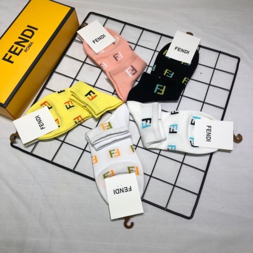 Replica Fendi Socks #856135 $25.00 USD for Wholesale
