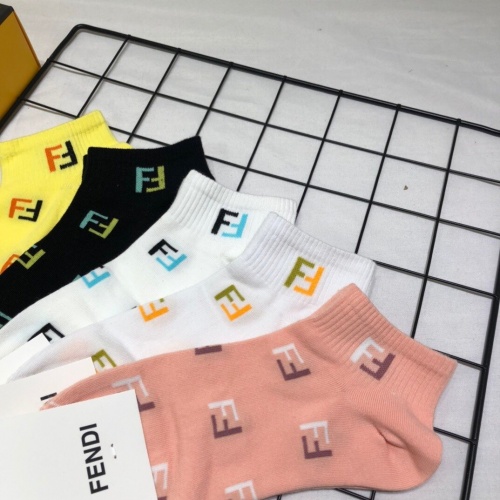 Replica Fendi Socks #856135 $25.00 USD for Wholesale
