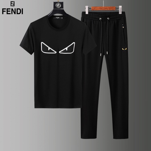 Fendi Tracksuits Short Sleeved For Men #857273 $68.00 USD, Wholesale Replica Fendi Tracksuits