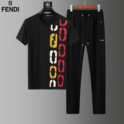Fendi Tracksuits Short Sleeved For Men #857277 $68.00 USD, Wholesale Replica Fendi Tracksuits