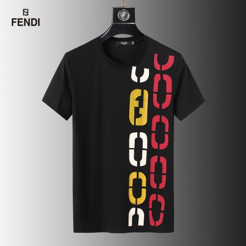 Replica Fendi Tracksuits Short Sleeved For Men #857277 $68.00 USD for Wholesale