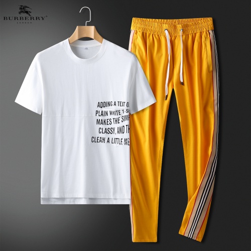 Burberry Tracksuits Short Sleeved For Men #857322 $85.00 USD, Wholesale Replica Burberry Tracksuits