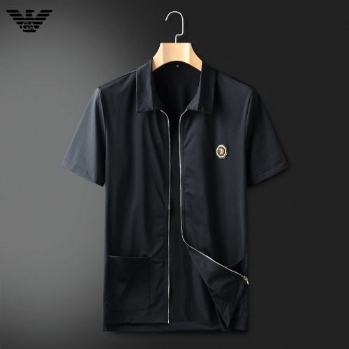 Replica Armani Tracksuits Short Sleeved For Men #857325 $85.00 USD for Wholesale