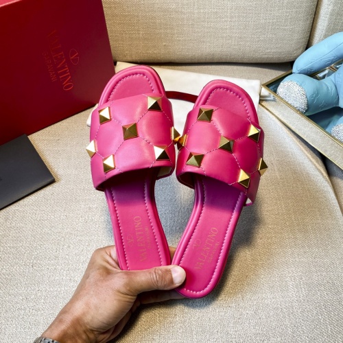 Replica Valentino Slippers For Women #857370 $85.00 USD for Wholesale