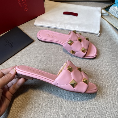 Replica Valentino Slippers For Women #857372 $85.00 USD for Wholesale