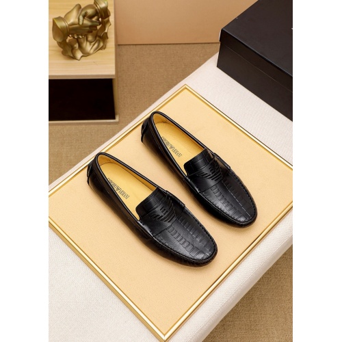 Armani Leather Shoes For Men #857531 $68.00 USD, Wholesale Replica Armani Leather Shoes