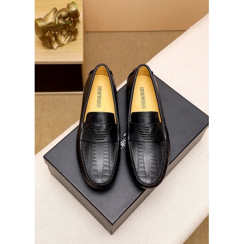 Replica Armani Leather Shoes For Men #857531 $68.00 USD for Wholesale