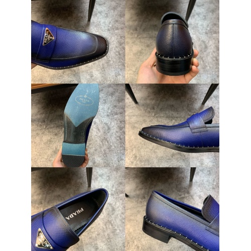 Replica Prada Leather Shoes For Men #857560 $100.00 USD for Wholesale