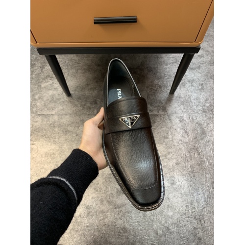 Replica Prada Leather Shoes For Men #857561 $100.00 USD for Wholesale