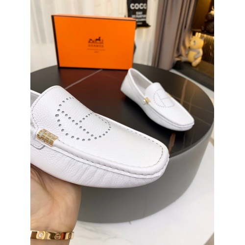 Replica Hermes Leather Shoes For Men #857565 $72.00 USD for Wholesale