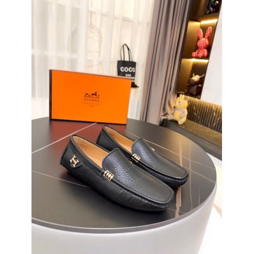 Hermes Leather Shoes For Men #857567 $72.00 USD, Wholesale Replica Hermes Leather Shoes