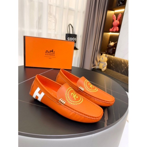 Hermes Leather Shoes For Men #857570 $72.00 USD, Wholesale Replica Hermes Leather Shoes