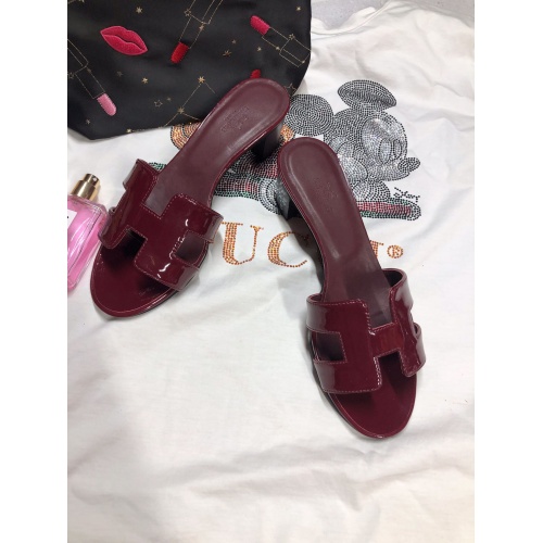 Replica Hermes Slippers For Women #857683 $64.00 USD for Wholesale