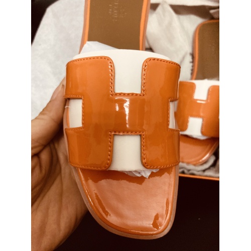 Replica Hermes Slippers For Women #857705 $52.00 USD for Wholesale