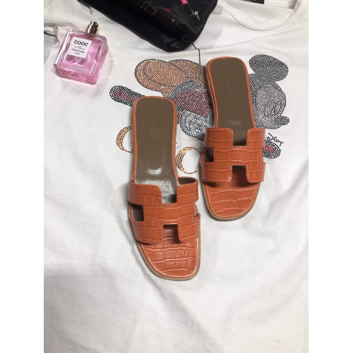 Replica Hermes Slippers For Women #857706 $52.00 USD for Wholesale