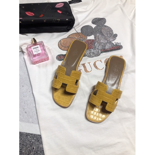 Replica Hermes Slippers For Women #857713 $52.00 USD for Wholesale