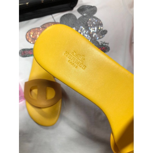 Replica Hermes Slippers For Women #857722 $52.00 USD for Wholesale