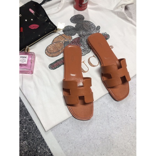 Replica Hermes Slippers For Women #857725 $52.00 USD for Wholesale