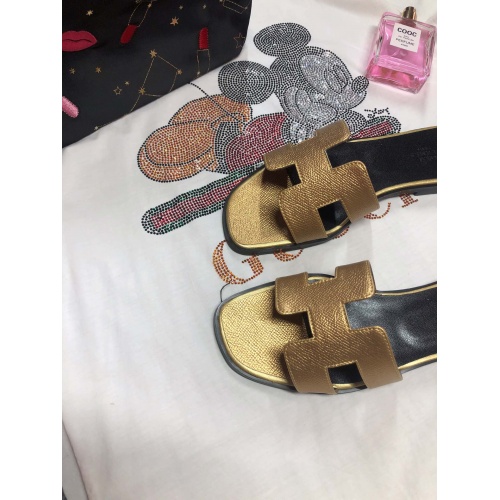 Replica Hermes Slippers For Women #857727 $52.00 USD for Wholesale