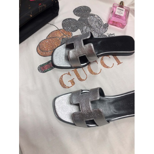 Replica Hermes Slippers For Women #857728 $52.00 USD for Wholesale
