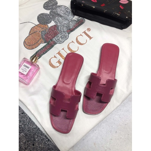 Replica Hermes Slippers For Women #857734 $52.00 USD for Wholesale