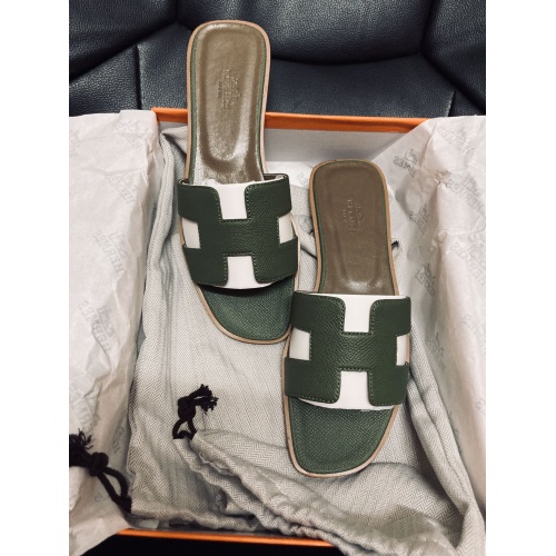 Hermes Slippers For Women #857741 $52.00 USD, Wholesale Replica Hermes Slippers