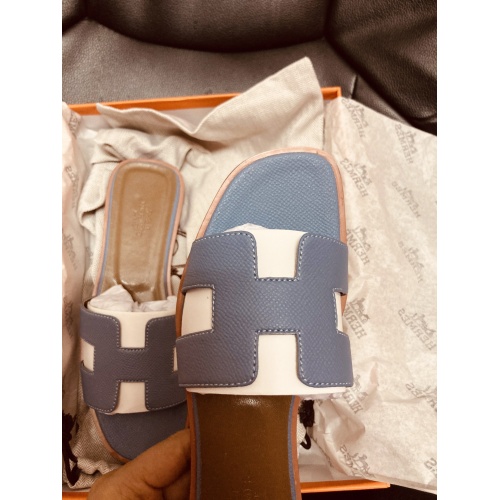 Replica Hermes Slippers For Women #857742 $52.00 USD for Wholesale
