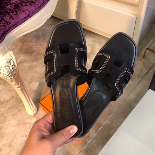 Replica Hermes Slippers For Women #857761 $60.00 USD for Wholesale