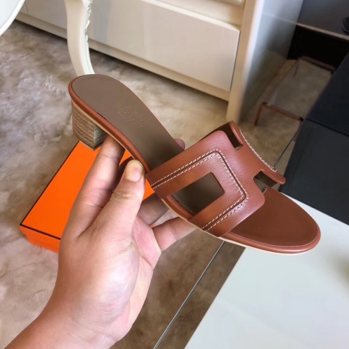 Replica Hermes Slippers For Women #857781 $68.00 USD for Wholesale