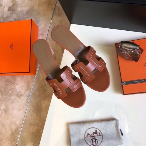 Replica Hermes Slippers For Women #857781 $68.00 USD for Wholesale