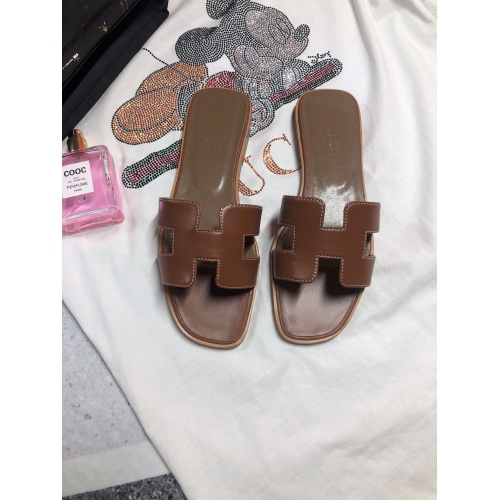Replica Hermes Slippers For Women #857785 $52.00 USD for Wholesale