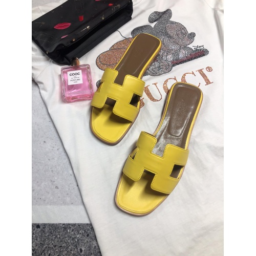 Replica Hermes Slippers For Women #857789 $52.00 USD for Wholesale
