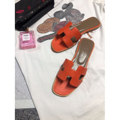 Replica Hermes Slippers For Women #857790 $52.00 USD for Wholesale