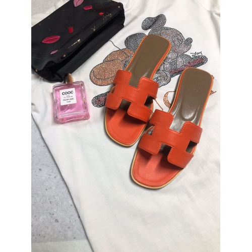 Replica Hermes Slippers For Women #857790 $52.00 USD for Wholesale