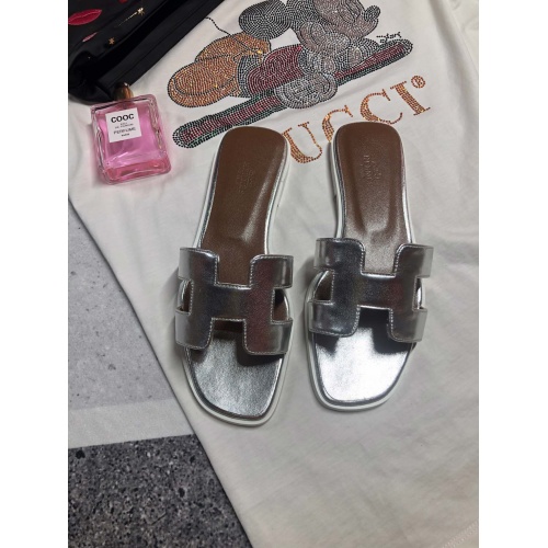 Replica Hermes Slippers For Women #857791 $52.00 USD for Wholesale