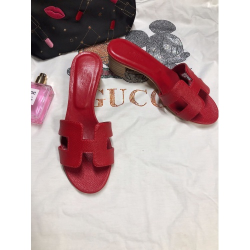 Replica Hermes Slippers For Women #857815 $64.00 USD for Wholesale