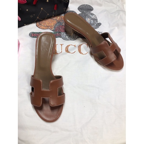 Replica Hermes Slippers For Women #857824 $64.00 USD for Wholesale