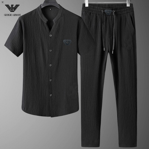 Armani Tracksuits Short Sleeved For Men #857902 $72.00 USD, Wholesale Replica Armani Tracksuits