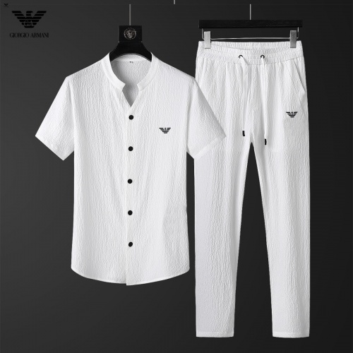 Armani Tracksuits Short Sleeved For Men #857909 $72.00 USD, Wholesale Replica Armani Tracksuits