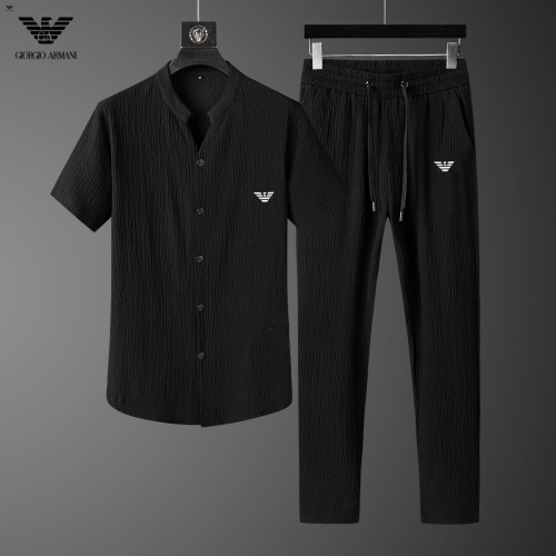 Armani Tracksuits Short Sleeved For Men #857910 $72.00 USD, Wholesale Replica Armani Tracksuits