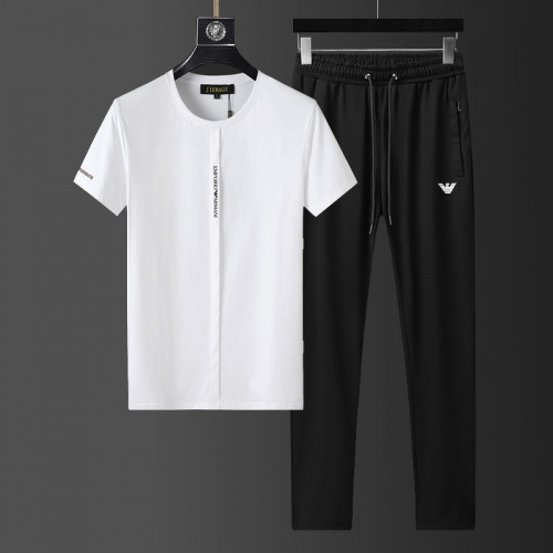 Armani Tracksuits Short Sleeved For Men #857927 $68.00 USD, Wholesale Replica Armani Tracksuits