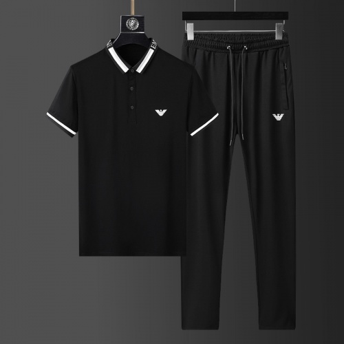 Armani Tracksuits Short Sleeved For Men #857947 $68.00 USD, Wholesale Replica Armani Tracksuits