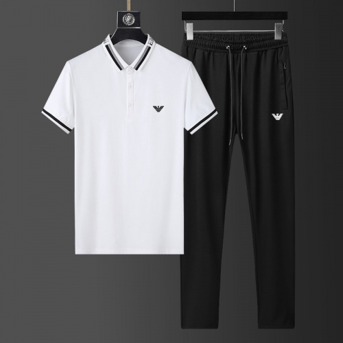 Armani Tracksuits Short Sleeved For Men #857948 $68.00 USD, Wholesale Replica Armani Tracksuits