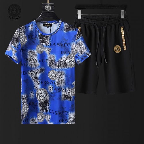 Versace Tracksuits Short Sleeved For Men #857979 $60.00 USD, Wholesale Replica Versace Tracksuits