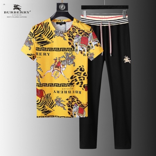Burberry Tracksuits Short Sleeved For Men #858018 $64.00 USD, Wholesale Replica Burberry Tracksuits