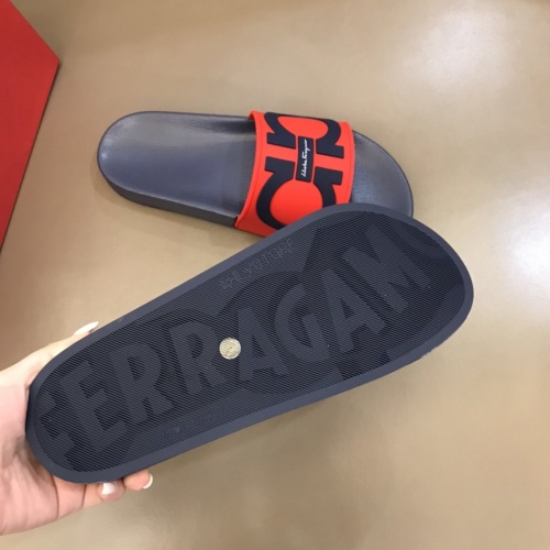 Replica Ferragamo Slippers For Men #858158 $45.00 USD for Wholesale