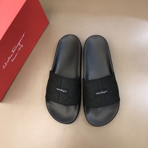 Replica Ferragamo Slippers For Men #858159 $45.00 USD for Wholesale