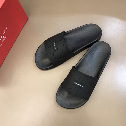 Replica Ferragamo Slippers For Men #858159 $45.00 USD for Wholesale