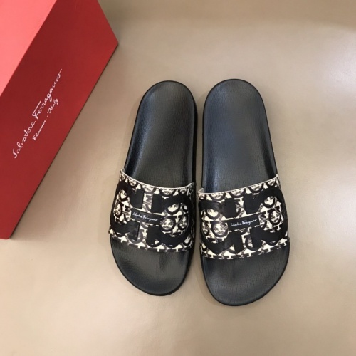 Replica Ferragamo Slippers For Men #858160 $45.00 USD for Wholesale